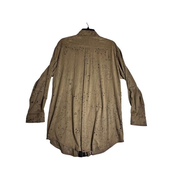 Alberto Makali L/S Textured Button Down Shirt Womens Large - Picture 3 of 4